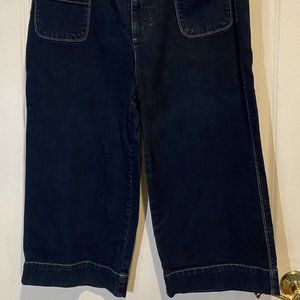 Chicos Platinum dark blue denim mid-rise cropped jeans women’s size 2.5